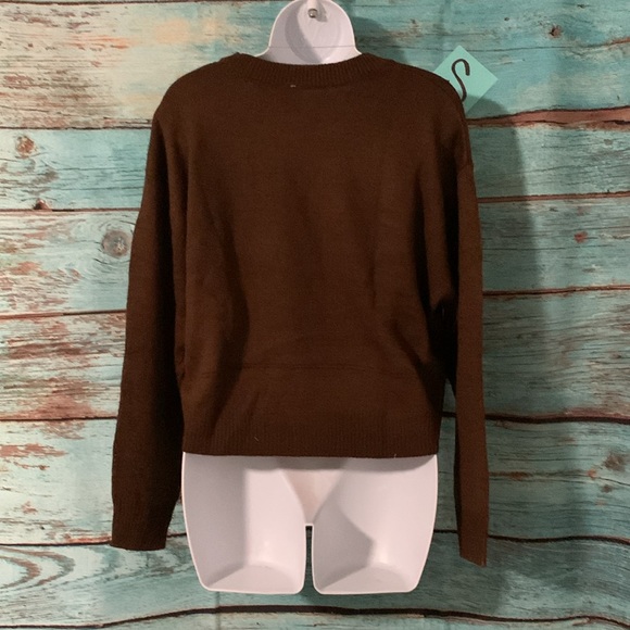 Sexy Basics | Sz S brown cropped sweater - new without tags - Picture 2 of 3
